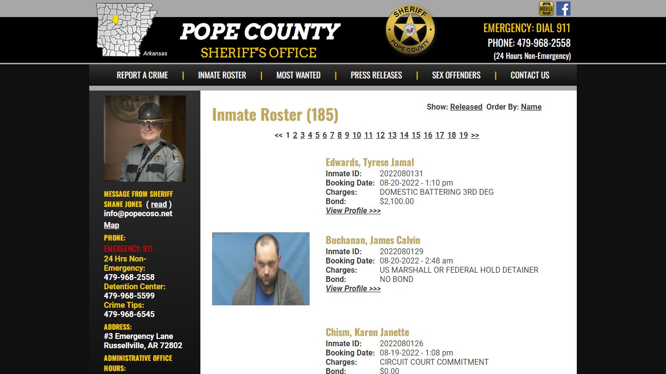 Inmate Roster - Current Inmates Booking Date Descending - Pope County ...